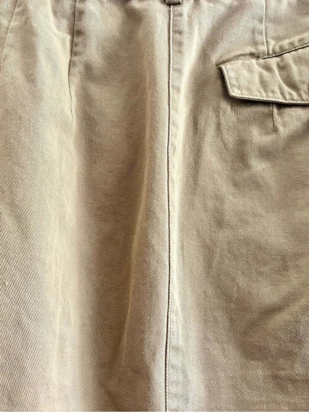 Vintage 80s Esprit Sport Khaki Brown Utility Pleated Cargo Skirt Waist 26 (S)